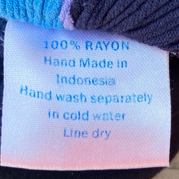 Mexicali Blues Bohemian Blues and Black Tank Top w/ Long Sides - Picture 4 of 4